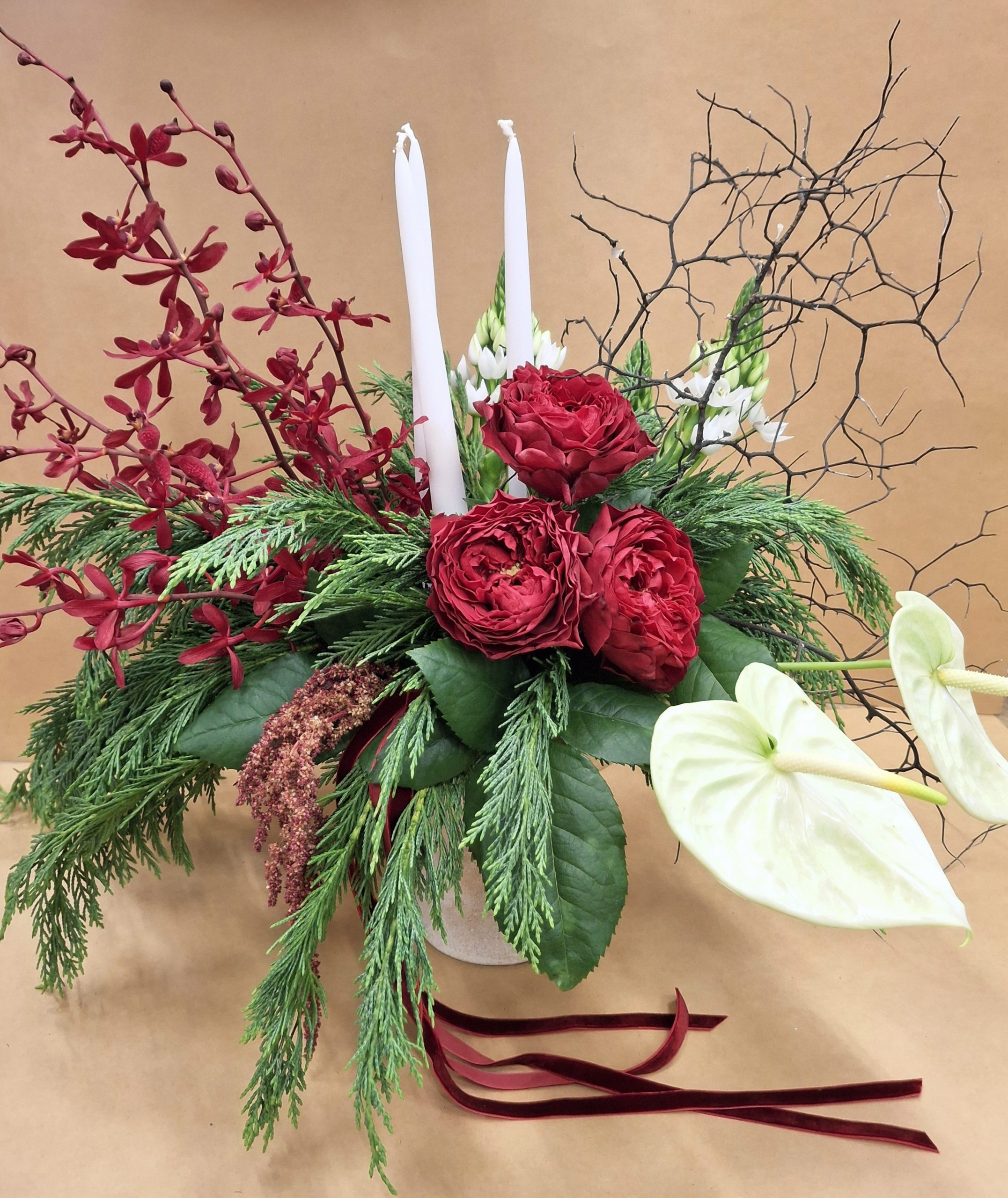 Christmas table centre workshop